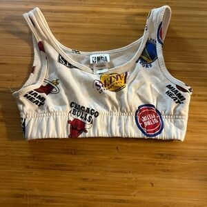 NBA Los Angeles Lakers White and Purple Sports Bra